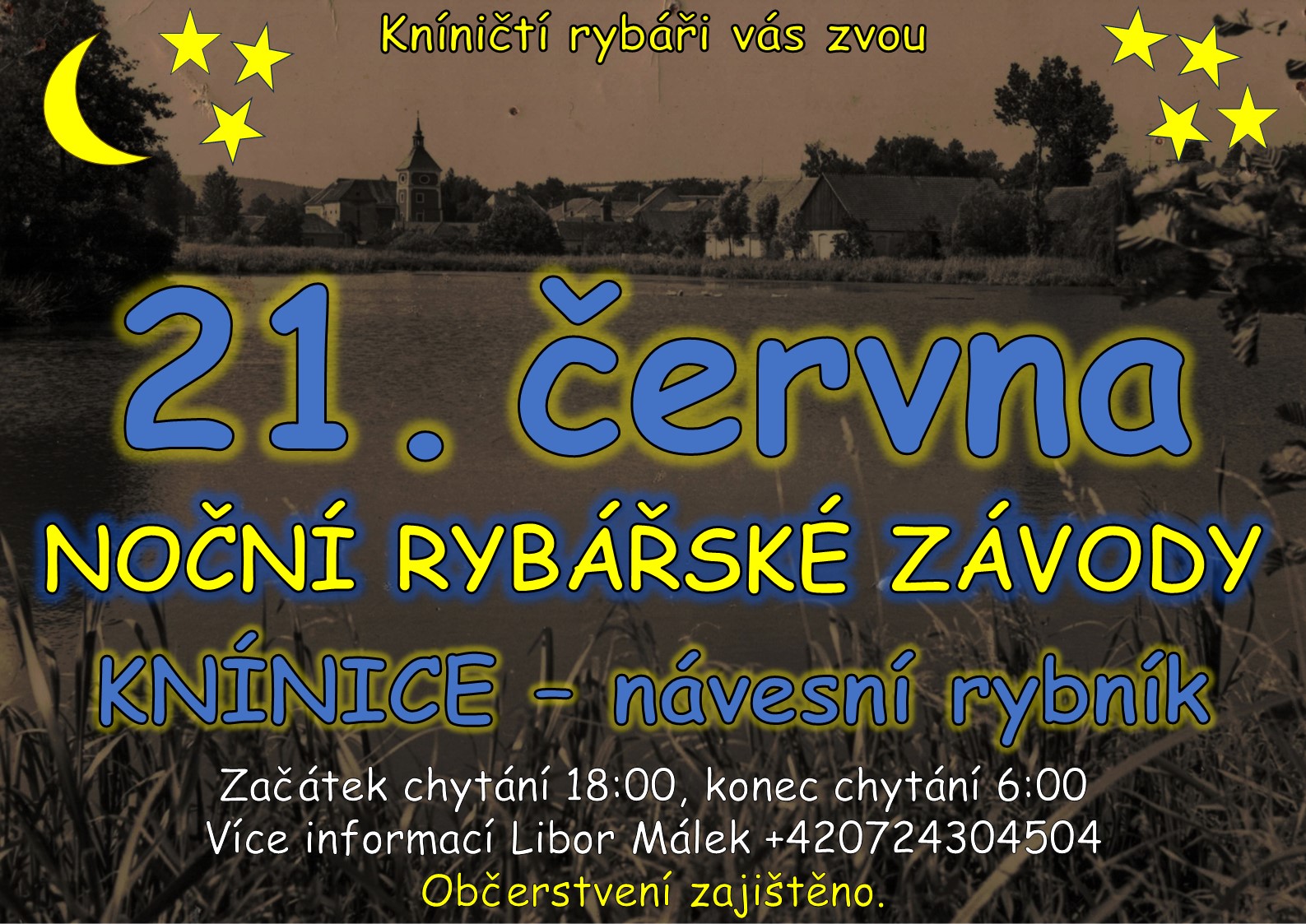Plakát noční rybářské závody